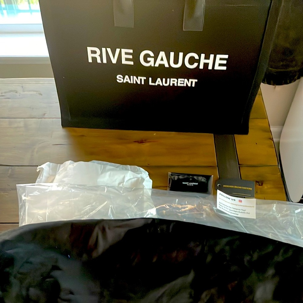 Saint Laurent Black Large Rive Gauche tote